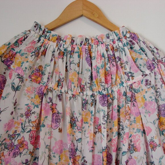 Tularosa REVOLVE Floral Mini Dress Off Shoulder Boho Romantic Tunic Top Size XS - Picture 6 of 14